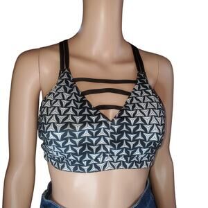 VSX Victoria’s Secret Sport Bra L Strappy Cage Front Racerback